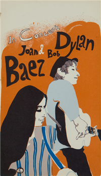In Concert Joan Baez and Bob Dylan Handbill (1965)
