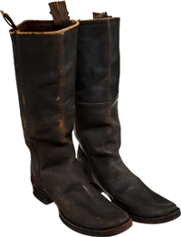 Pair of Civil War Officer's Square Toe Boots