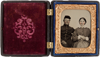 1/6 Plate Ambrotype of Federal Soldier and Wife