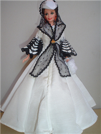 SCARLETT O'HARA IN B/W DRESS  Barbie Doll   (Gone with the Wind Barbie, Mattel  #13254, 1995) 