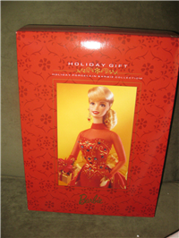 HOLIDAY GIFT PORCELAIN  Barbie Doll   (Christmas Dolls, Mattel  #20128, 1998) 
