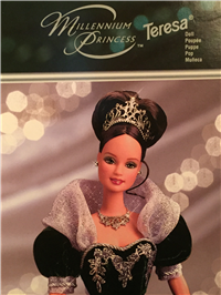 1999 MILLENNIUM PRINCESS TERESA BRUNETTE  Barbie Doll   (Mattel  #25504, 1999) 