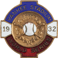 1932 World Series Press Pin (Yankee Stadium)