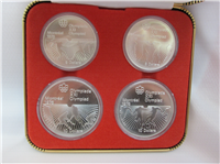 Montreal Olympics XXI Olympiad 4-Coin Uncirculated Set Silver Series VI (Royal Canadian Mint, 1976)