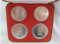 Montreal Olympics XXI Olympiad 4-Coin Uncirculated Set Silver Series VI (Royal Canadian Mint, 1976)