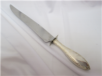 Flowers & X's on edge Sterling 13 1/2" Meat Carving Knife   (Web Sterling, #9) 