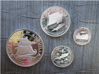 4 Coin Government of Anguilla Silver Set 1970