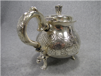 Floral Cross Hatching Sterling 5" X 7 1/4" Tea Pot   (Tiffany & Co, #4531) 