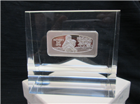 Father's Day 1000 Grains Proof Ingot With Lucite Display  (Franklin Mint, 1976)