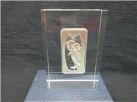 Father's Day 1000 Grains Proof Ingot With Lucite Display  (Franklin Mint, 1972)
