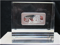 Father's Day 1000 Grains Proof Ingot With Lucite Display  (Franklin Mint, 1975)