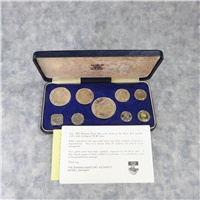 BAHAMA ISLANDS 9-Coin Silver Proof Set  (Franklin Mint, 1969)