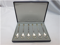 Sorensen Denmark Sterling 4" 6 pc Spoon Set Vermeil tips  (Worcester Silver Co) 