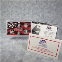 5 Coins 50 State Quarters Silver Proof Set with Box & COA  (U.S. Mint, 2008)
