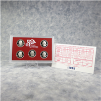5 Coins 50 State Quarters Silver Proof Set with Box & COA  (U.S. Mint, 2008)