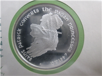St. Patrick's Day Irish Silver Medal and First Day Cover   (Franklin Mint, 1976)