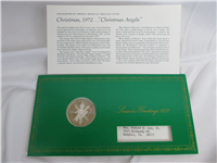 Postmasters of America Special Christmas Issue Silver Medal and FDC  (Franklin Mint, 1972)