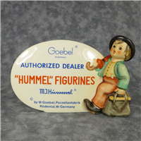 AUTHORIZED DEALER HUMMEL FIGURINES  Store Display  Plaque   (Hummel  187 A, TMK 6)