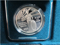 1996S National Community Service Silver Dollar Proof with Box and COA (US Mint, 1996)