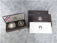 1989S US Congressional 200th Anniversary Silver Dollar & Half Dollar Proofs with Box & COA   (US Mint, 1989)