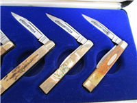 PARKER EAGLE BRAND Abalone Mother of Pearl 5 Knife Country Doctor Set