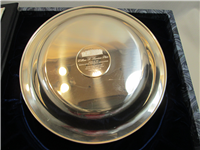 White House Historical William H. Harrison Presidential Sterling Silver Plate  (Franklin Mint, 1974)