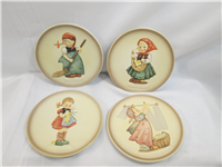 LITTLE HOME MAKERS SET OF 4 Miniature Plates  (Hummel 745 - 748, TMK 6)