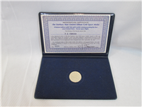 USA-Russia Joint Space Flight 14KT Gold Medal  (Danbury Mint, 1975)