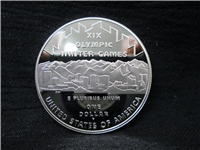 Salt Lake Olympic Winter Games Silver Dollar Proof + Box & COA  (US Mint, 2002P)  