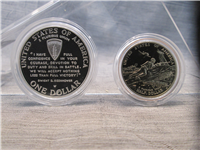 World War II 50th Anniversary Two-Coin Proof Set + Box & COA  (US Mint, 1991-1995W)