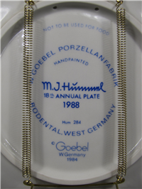 1988 LITTLE GOAT HERDER 18th Annual 7-1/2 inch Plate  (Hummel 284, TMK 6)