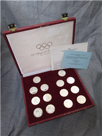1976 Austria Olympics XXI Olympiad 14 Coin Silver Proof & Uncirculated Set 