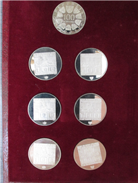 1976 Austria Olympics XXI Olympiad 14 Coin Silver Proof & Uncirculated Set 