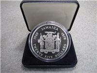JAMAICA 1979 10th Anniversary Investiture of Prince Charles $25 Silver Proof Coin