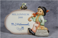 MILLENNIUM 2000 PLAQUE with Bee 4 inch Plaque  (Hummel 900, TMK 8)