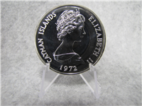 CAYMAN ISLANDS $25 Twenty-Five Dollars Proof Silver Coin (RCM, 1972)