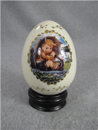 M. I. Hummel UMBRELLA BOY 3-1/2 inch Porcelain Egg  (Danbury Mint, 1994)