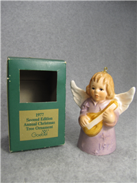 1977 Purple ANGEL BELL 3 inch Ornament  (Hummel, TMK 5)