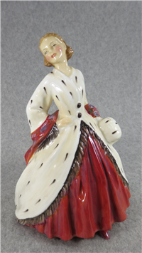 1945 THE ERMINE COAT 6 3/4" Bone China Figurine  (Royal Doulton, HN 1981)