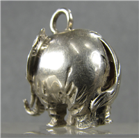 Vintage Sterling 1 1/4" 3D Elephant Charm  (MAF) 