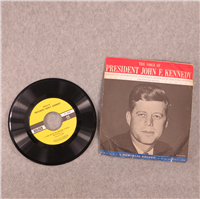 THE VOICE OF PRESIDENT JOHN F. KENNEDY  (Golden Record FF-766,  1964)  45 RPM Record