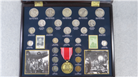 World War II Historic Silver Coin Collection 1941-1945 with Stamps & Medal (2004)