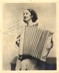 GYPSY TINA   (? - ?, singer, musician) Signed 8x10 Publicity Photo circa 1920s