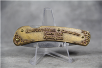 REMINGTON UMC R-5 Wildlife Embossed Brass Folding Lockback Knife