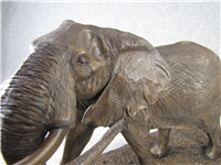 Robert Glen's GIANT OF THE AFRICAN PLAINS 8"x14" Bronze Sculpture (East African Wildlife Society, 1983)