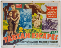 TARZAN ESCAPES  Re-Release American Half Sheet   (MGM, 1954) 