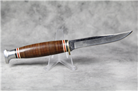 KA-BAR 1226 Bird & Trout Hunting Knife with Leather Sheath
