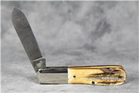 1990 ABCA Ltd Ed Knife Set CASE XXX USA Bone Saddlehorn & Parker USA Stag Damascus Barlow