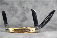 1992 ABCA Ltd Ed Knife Set CASE XX USA Copperhead Trapper + QUEEN Schatt & Morgan Stag Stockman