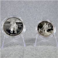 Columbus Quincentenary Silver Dollar + Half Dollar 2-Coin Proof Set + Box + COA (US Mint, 1992)